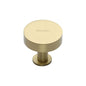 Disc Cabinet Knob With Base by M Marcus - Heritage Brass