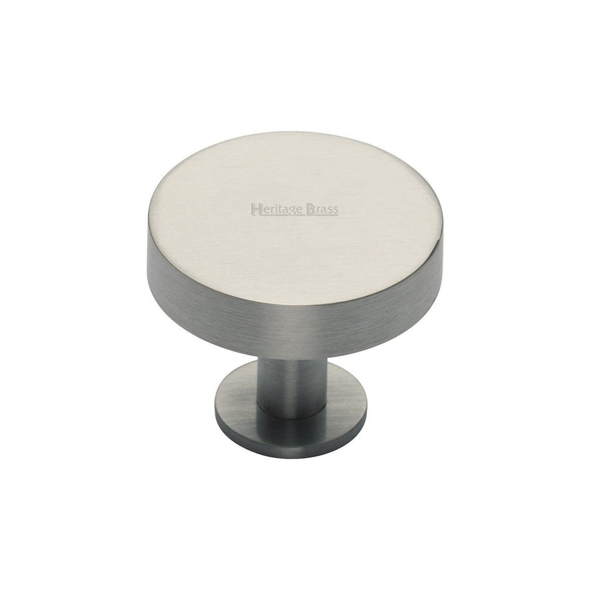 Disc Cabinet Knob With Base by M Marcus - Heritage Brass