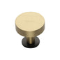 Disc Cabinet Knob With Base by M Marcus - Heritage Brass