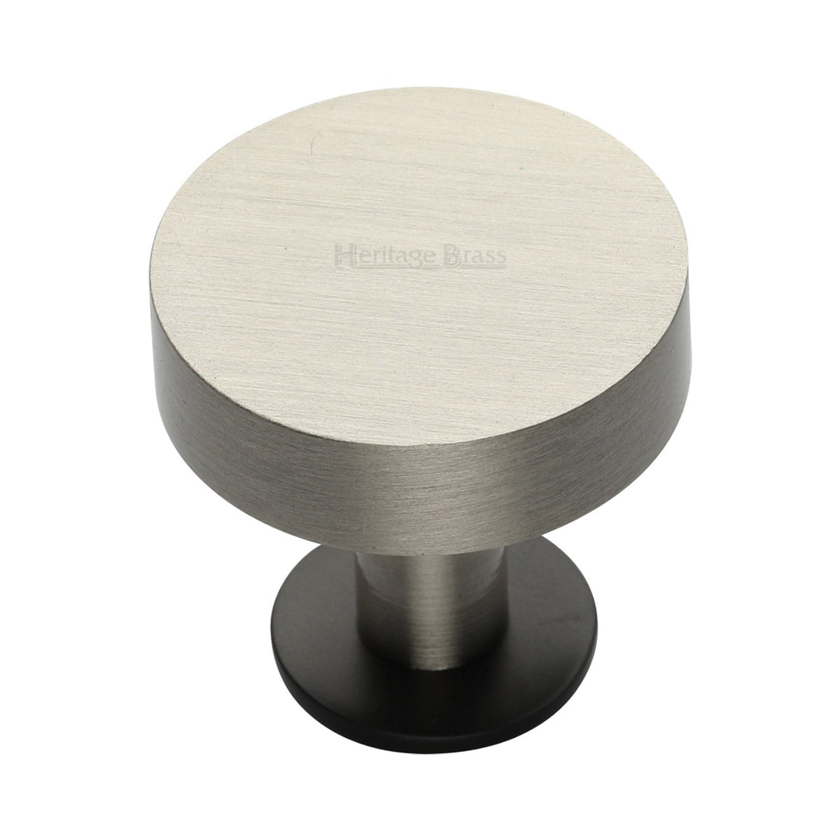 Disc Cabinet Knob With Base by M Marcus - Heritage Brass