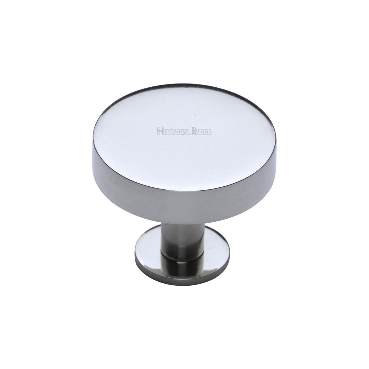 Disc Cabinet Knob With Base by M Marcus - Heritage Brass