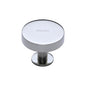 Disc Cabinet Knob With Base by M Marcus - Heritage Brass