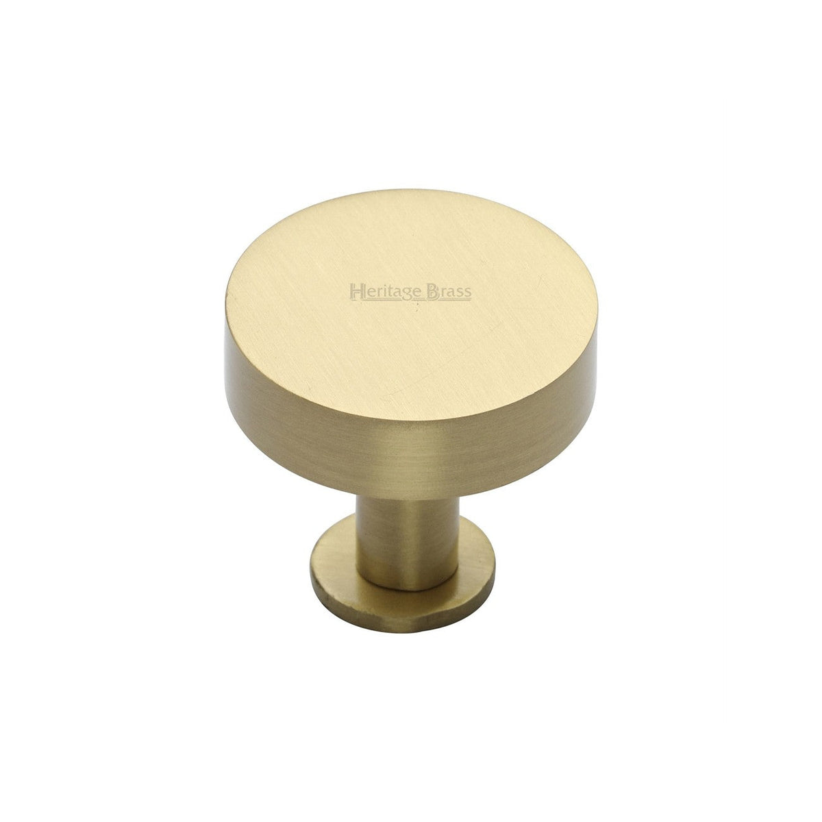 Disc Cabinet Knob With Base by M Marcus - Heritage Brass