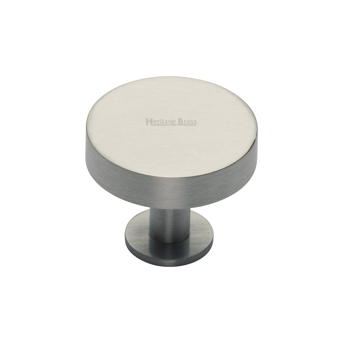 Disc Cabinet Knob With Base by M Marcus - Heritage Brass