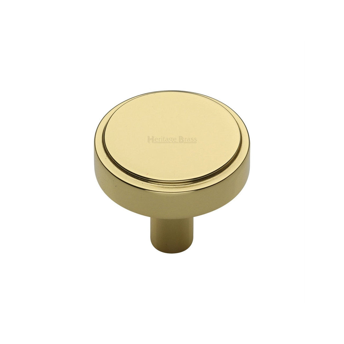 Stepped Disc Cabinet Knob by M Marcus - Heritage Brass