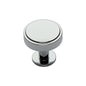 Stepped Disc Cabinet Knob with Rose by M Marcus - Heritage Brass