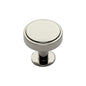 Stepped Disc Cabinet Knob with Rose by M Marcus - Heritage Brass