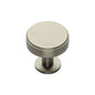 Stepped Disc Cabinet Knob with Rose by M Marcus - Heritage Brass
