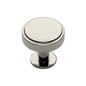Stepped Disc Cabinet Knob with Rose by M Marcus - Heritage Brass