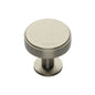 Stepped Disc Cabinet Knob with Rose by M Marcus - Heritage Brass
