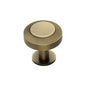 Ridge Cabinet Knob with Rose by M Marcus - Heritage Brass