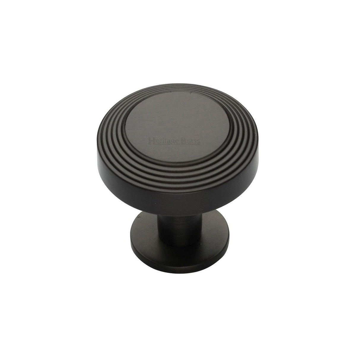 Ridge Cabinet Knob with Rose by M Marcus - Heritage Brass