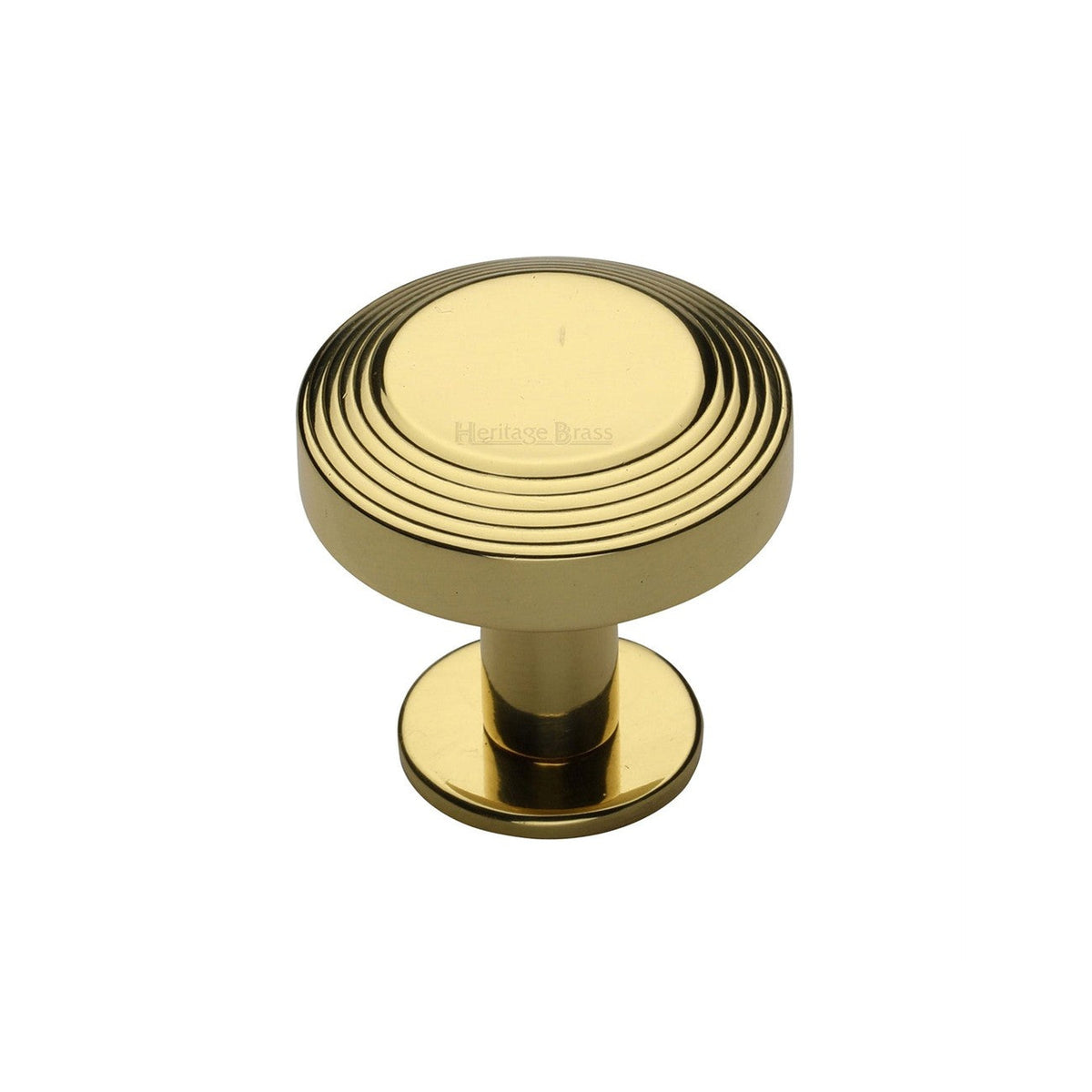 Ridge Cabinet Knob with Rose by M Marcus - Heritage Brass