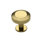 Ridge Cabinet Knob with Rose by M Marcus - Heritage Brass
