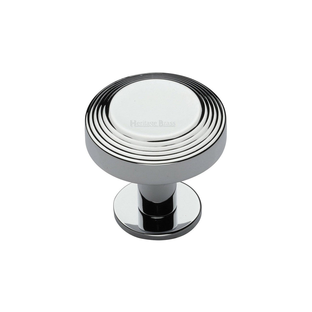 Ridge Cabinet Knob with Rose by M Marcus - Heritage Brass