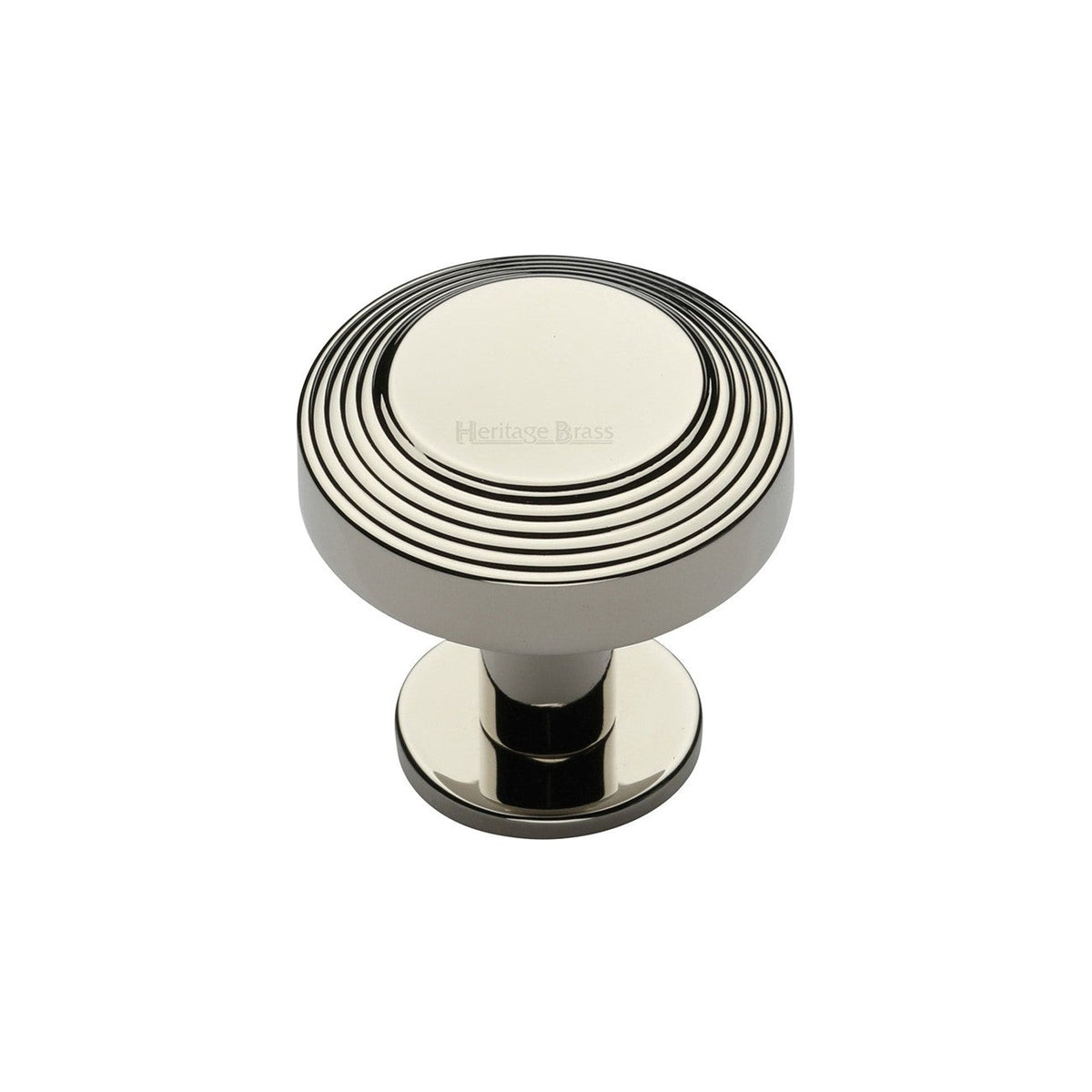 Ridge Cabinet Knob with Rose by M Marcus - Heritage Brass