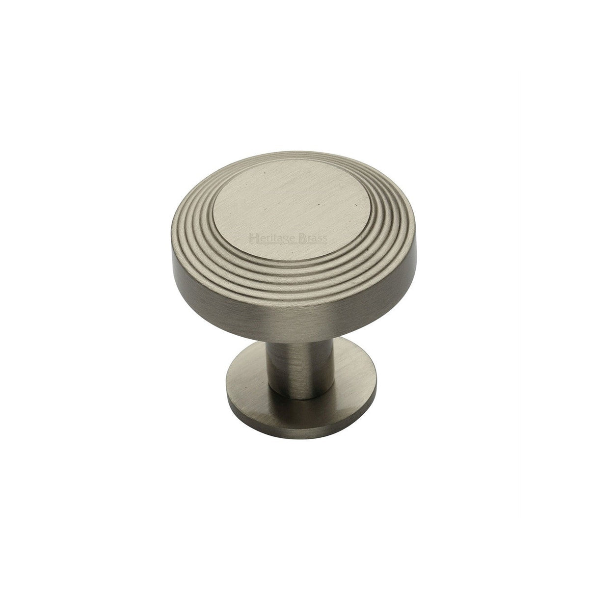 Ridge Cabinet Knob with Rose by M Marcus - Heritage Brass