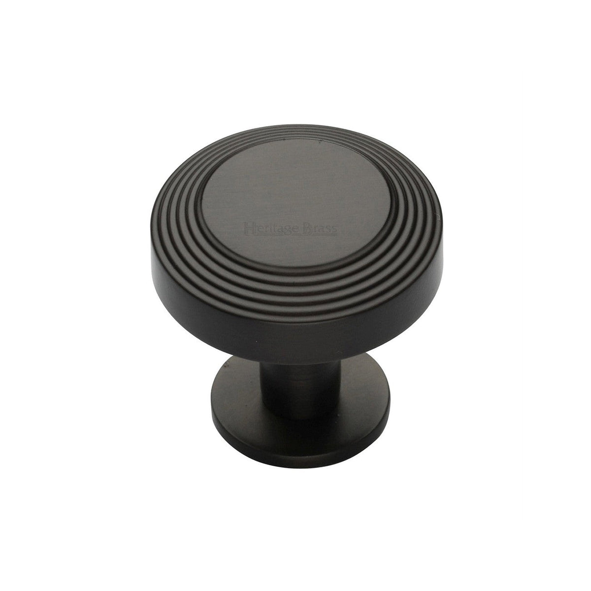 Ridge Cabinet Knob with Rose by M Marcus - Heritage Brass