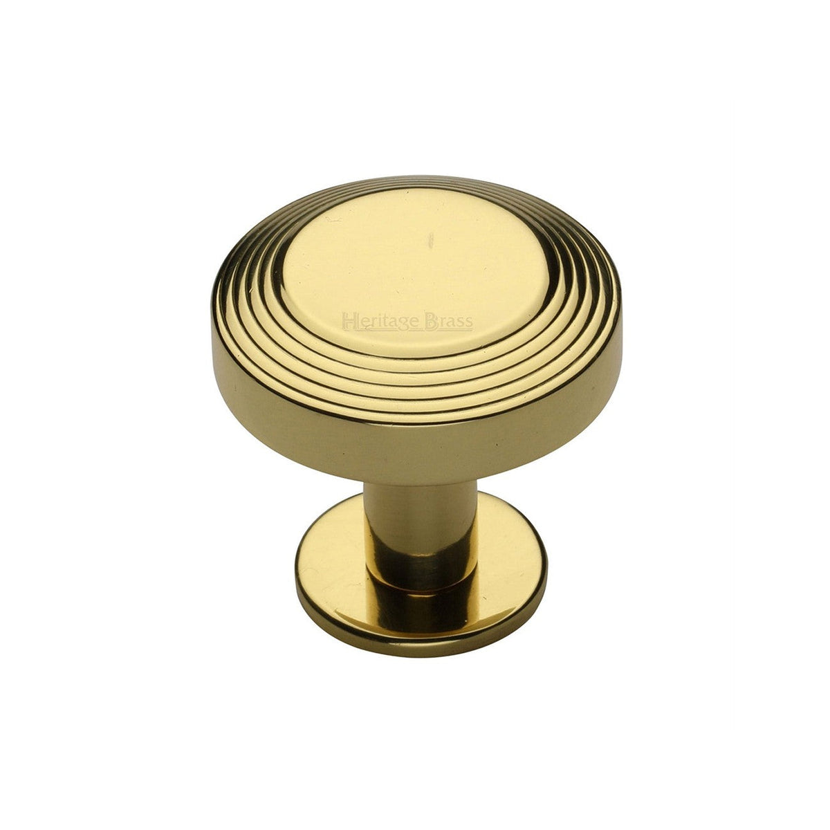 Ridge Cabinet Knob with Rose by M Marcus - Heritage Brass