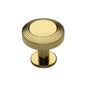 Ridge Cabinet Knob with Rose by M Marcus - Heritage Brass