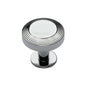Ridge Cabinet Knob with Rose by M Marcus - Heritage Brass