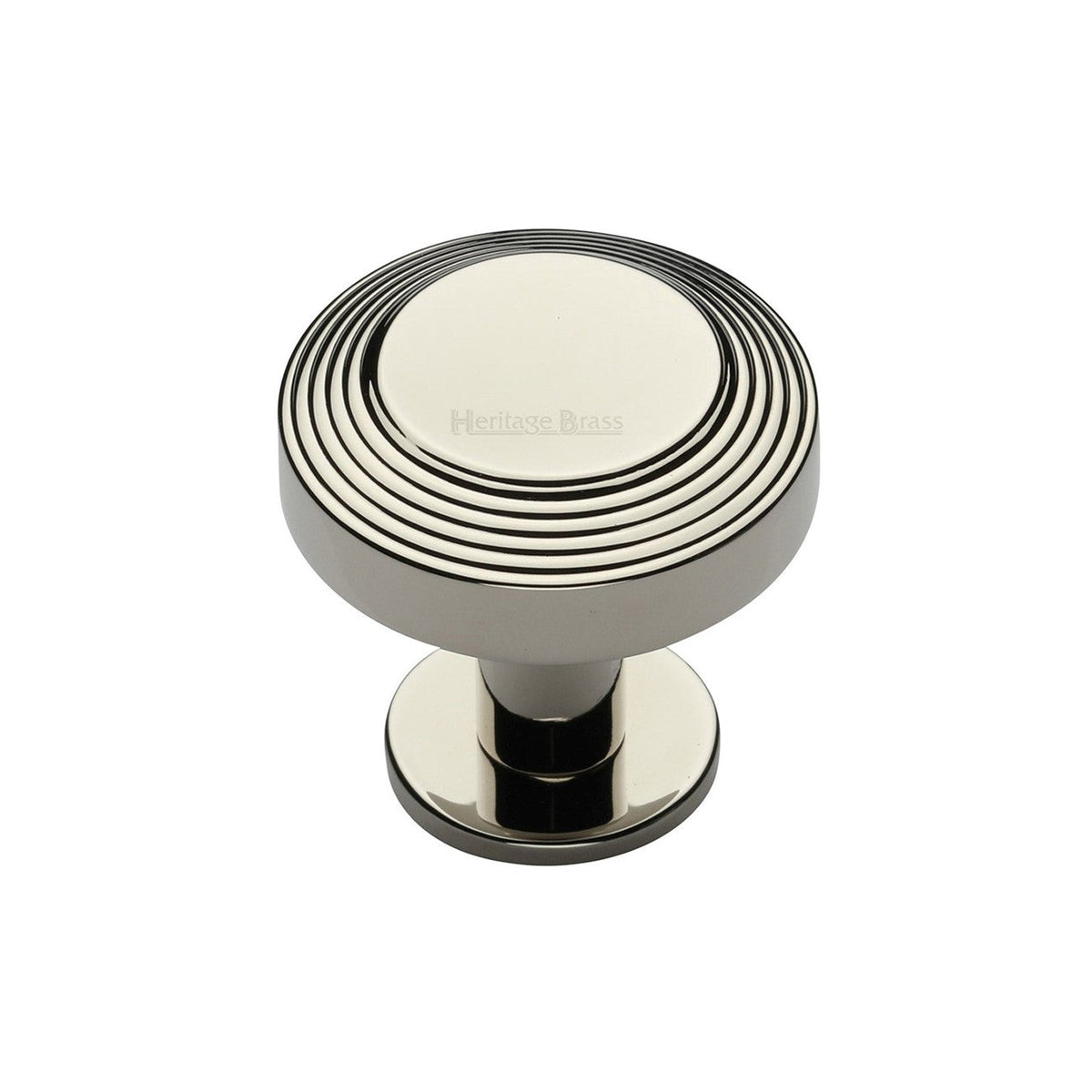 Ridge Cabinet Knob with Rose by M Marcus - Heritage Brass
