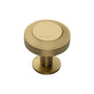 Ridge Cabinet Knob with Rose by M Marcus - Heritage Brass