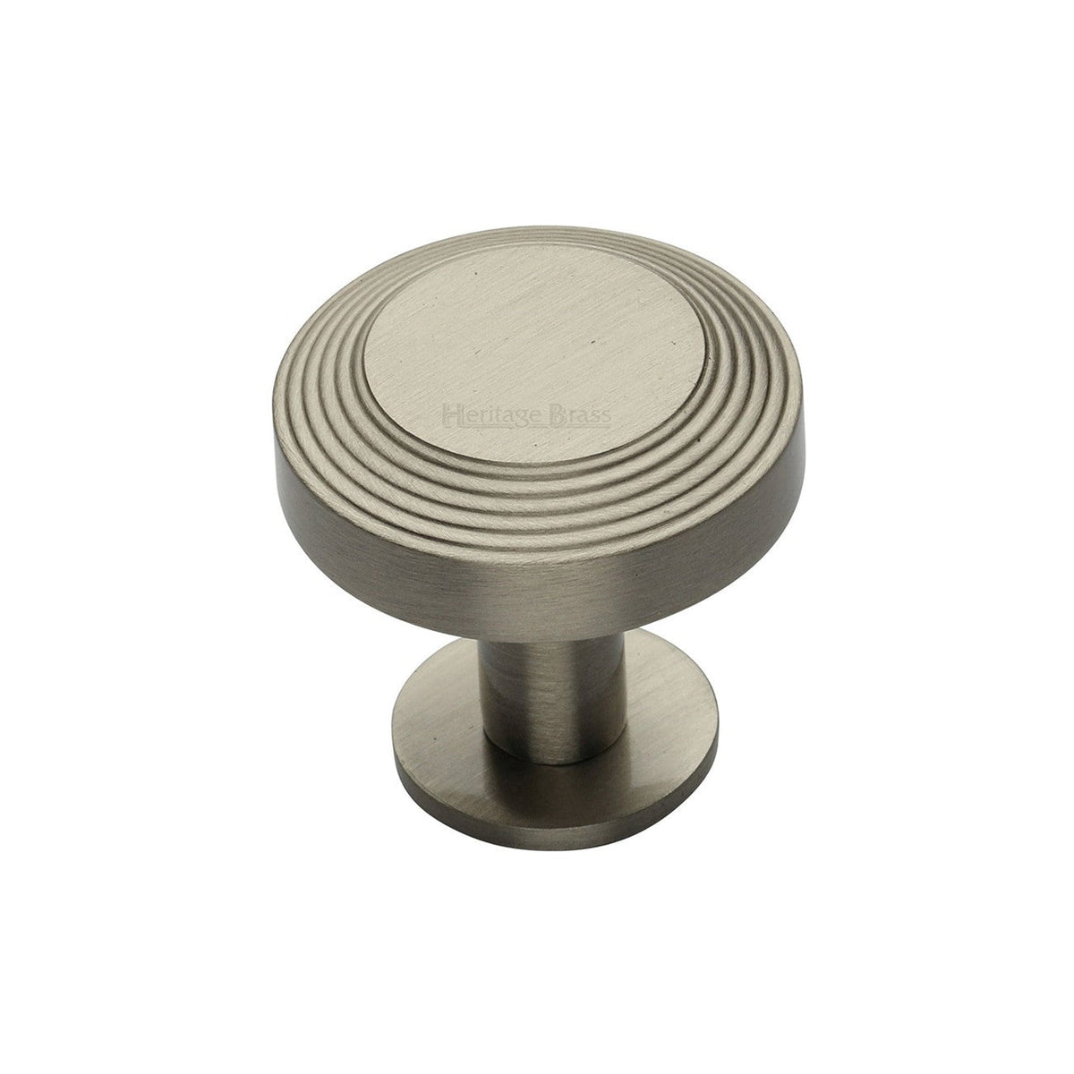 Ridge Cabinet Knob with Rose by M Marcus - Heritage Brass