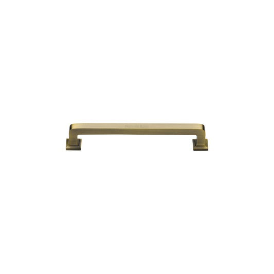 Square Vintage Cabinet Pull Handle by M Marcus - Heritage Brass