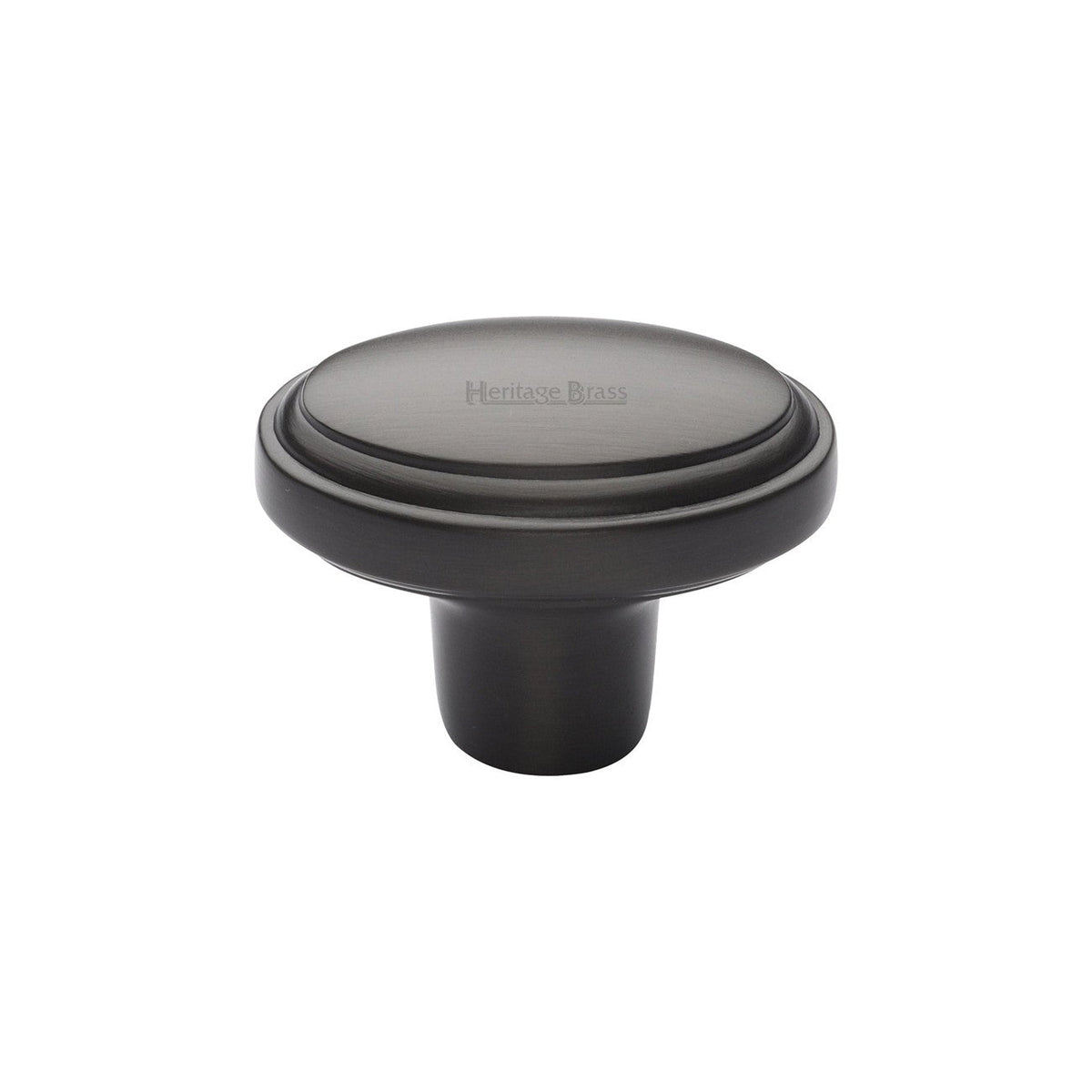 Stepped Oval Cabinet Knob by M Marcus - Heritage Brass