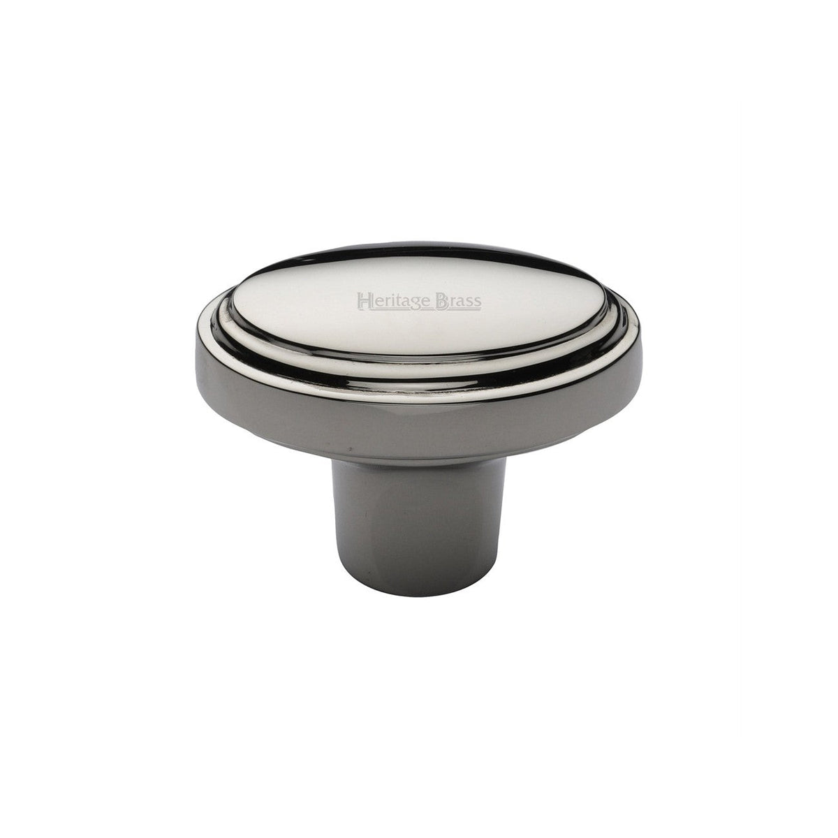 Stepped Oval Cabinet Knob by M Marcus - Heritage Brass