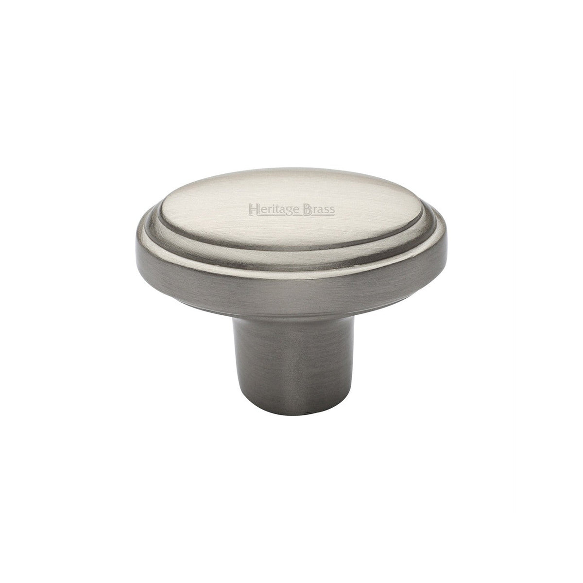 Stepped Oval Cabinet Knob by M Marcus - Heritage Brass