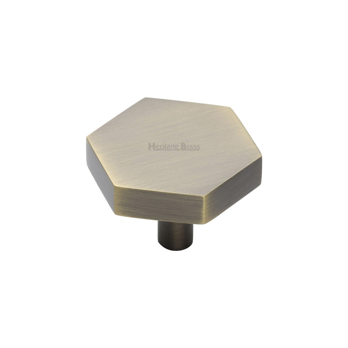Hexagon Cabinet Knob by M Marcus - Heritage Brass