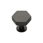 Hexagon Cabinet Knob with Rose by M Marcus - Heritage Brass