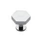 Hexagon Cabinet Knob with Rose by M Marcus - Heritage Brass