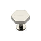 Hexagon Cabinet Knob with Rose by M Marcus - Heritage Brass
