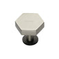Hexagon Cabinet Knob with Rose by M Marcus - Heritage Brass