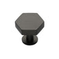 Hexagon Cabinet Knob with Rose by M Marcus - Heritage Brass