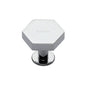Hexagon Cabinet Knob with Rose by M Marcus - Heritage Brass
