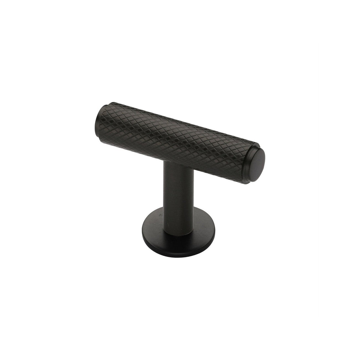 Knurled T-Bar Cabinet Knob with Rose by M Marcus - Heritage Brass