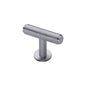 Knurled T-Bar Cabinet Knob with Rose by M Marcus - Heritage Brass