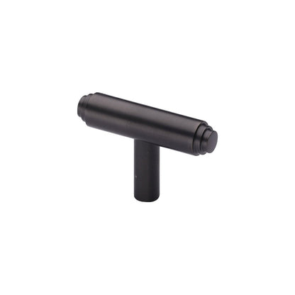 Stepped T-Bar Cabinet Knob by M Marcus - Heritage Brass