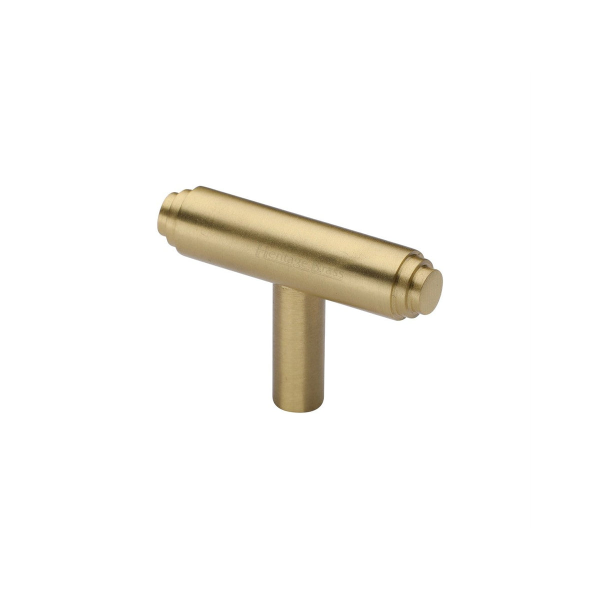 Stepped T-Bar Cabinet Knob by M Marcus - Heritage Brass