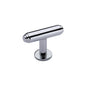 Stepped T-Bar Cabinet Knob with Rose by M Marcus - Heritage Brass