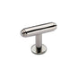 Stepped T-Bar Cabinet Knob with Rose by M Marcus - Heritage Brass