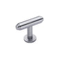 Stepped T-Bar Cabinet Knob with Rose by M Marcus - Heritage Brass