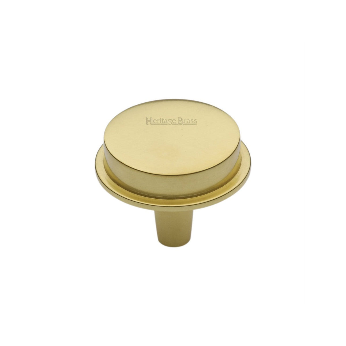 Flat Round Knob by M Marcus - Heritage Brass
