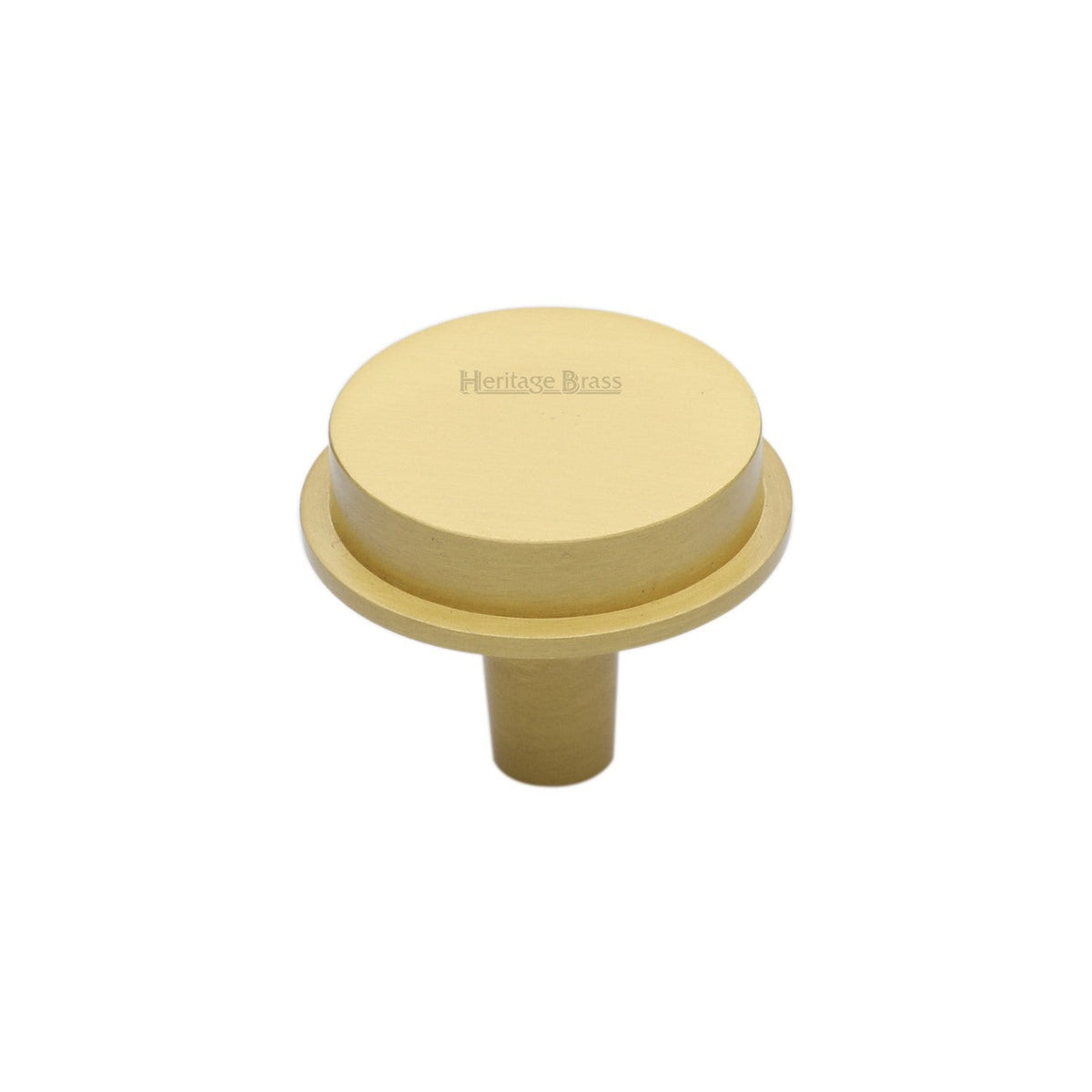 Flat Round Knob by M Marcus - Heritage Brass