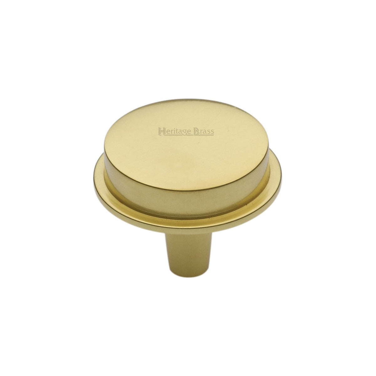 Flat Round Knob by M Marcus - Heritage Brass