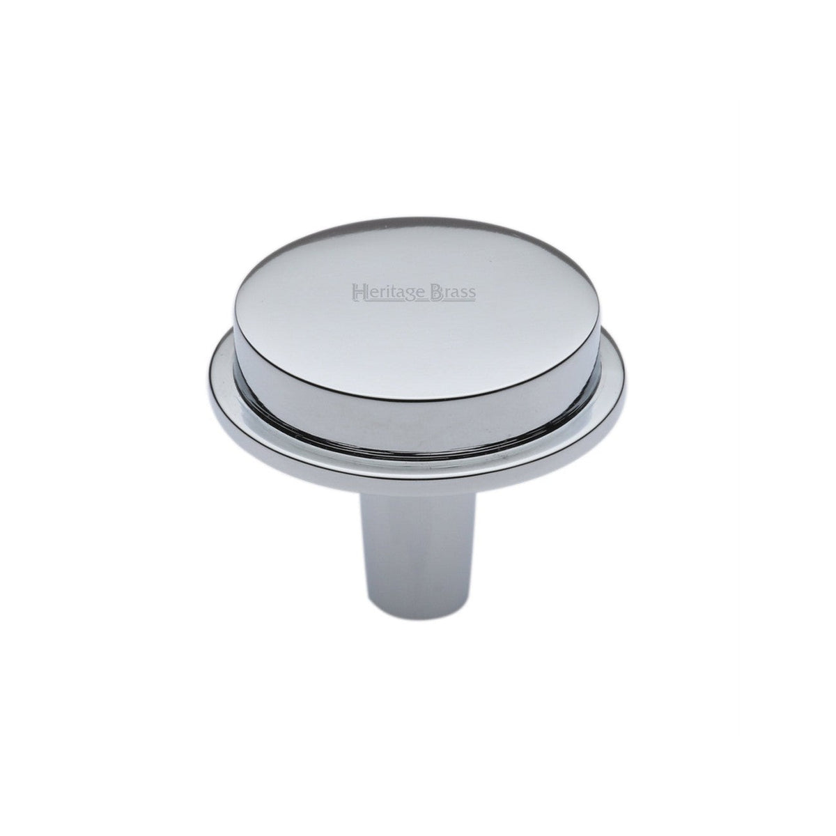 Flat Round Knob by M Marcus - Heritage Brass